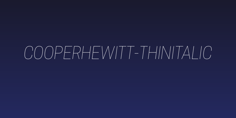 CooperHewitt-ThinItalic Social Header