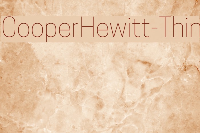 CooperHewitt-Thin Font examples