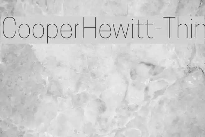 CooperHewitt-Thin Шрифта examples