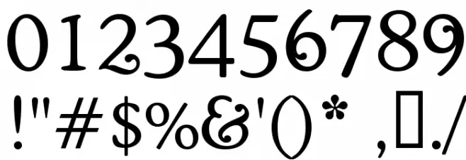 Coopman Font OTHER CHARS