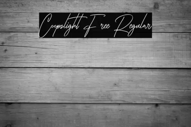 Coopslight Free Regular Caratteri examples