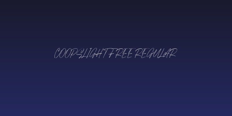 Coopslight Free Regular Social Header