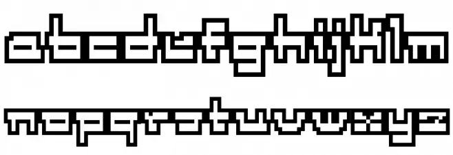 Coot14bit Schriftart Kleinbuchstaben