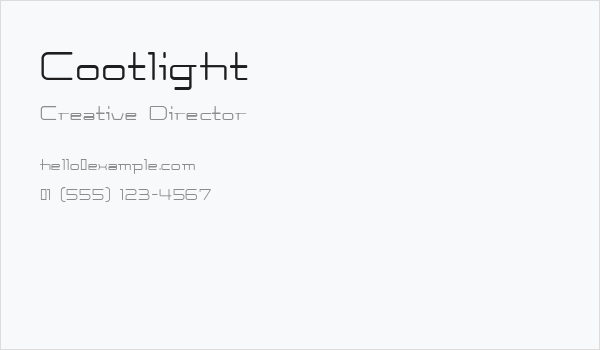 Cootlight Business Card