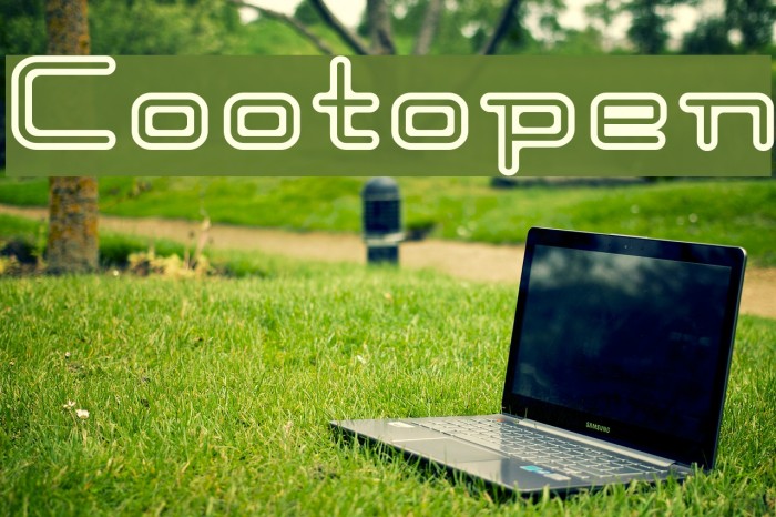 Cootopen Font examples