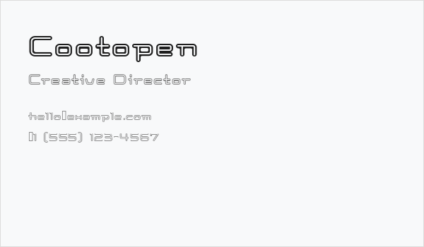 Cootopen Business Card