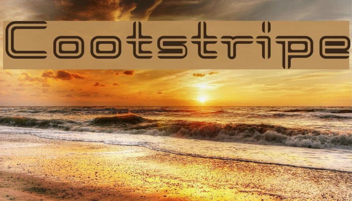 Cootstripe Font examples