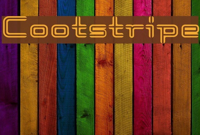 Cootstripe Font examples