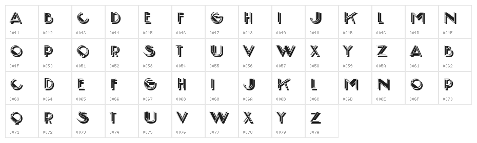 Copain Regular Character Map