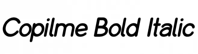 Copilme Bold Italic  font caratteri gratis