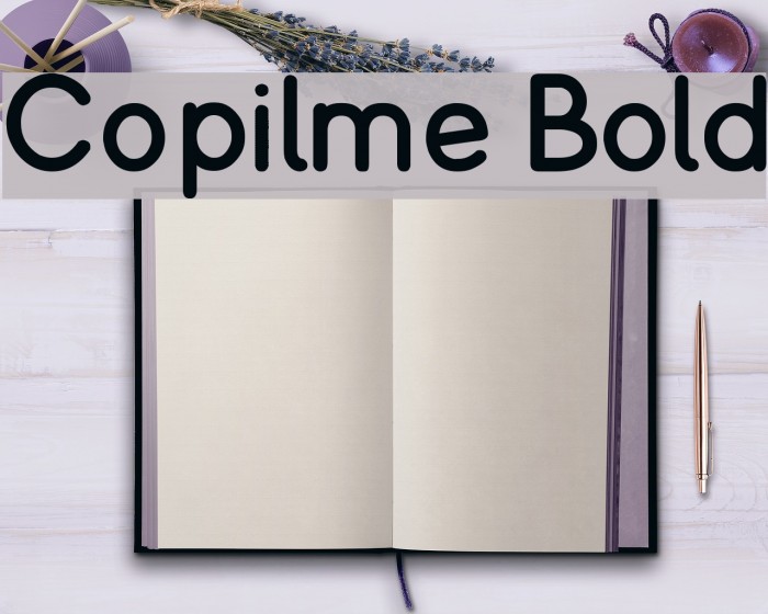Copilme Bold Font examples