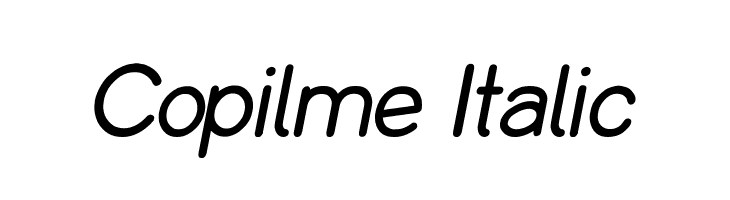 Copilme Italic  免费字体下载