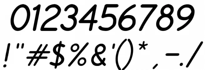 Copilme Italic Font OTHER CHARS