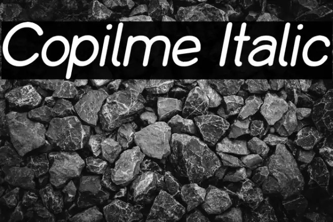 Copilme Italic Font examples
