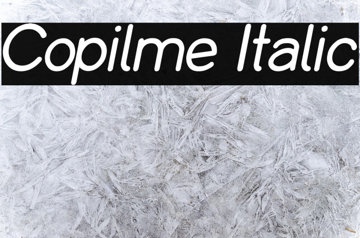 Copilme Italic Example 3