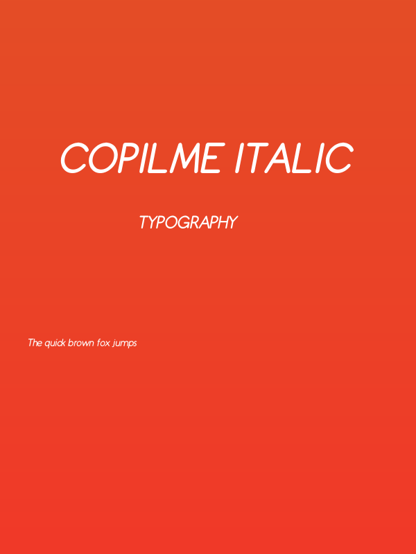 Copilme Italic Poster