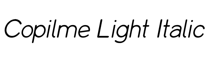 Copilme Light Italic  Frei Schriftart Herunterladen