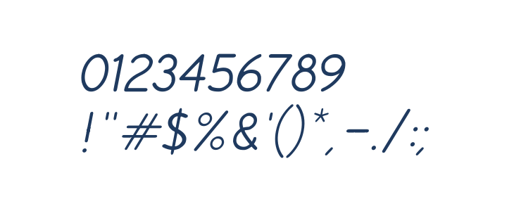 Copilme Light Italic Other Characters