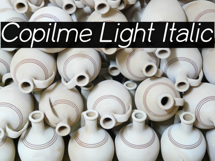 Copilme Light Italic Example 3