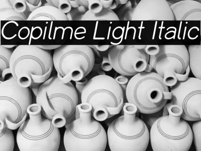 Copilme Light Italic Font examples
