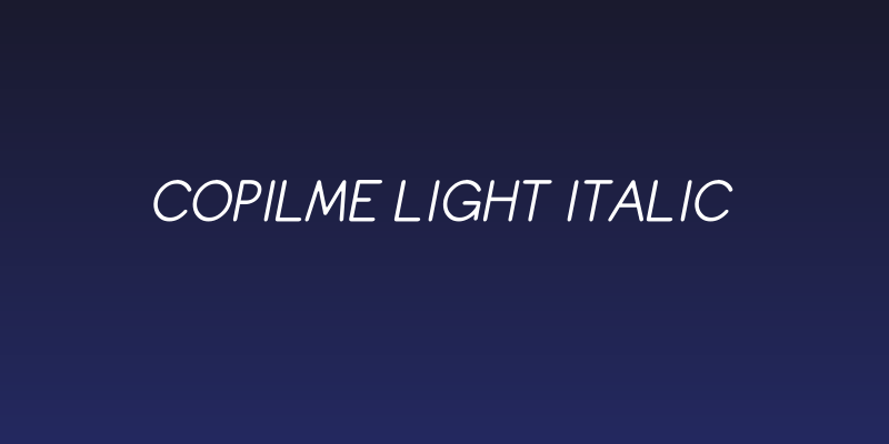 Copilme Light Italic Social Header