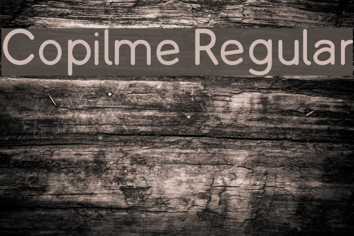 Copilme Regular फ़ॉन्ट examples