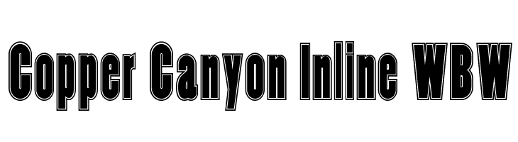Copper Canyon Inline WBW  font caratteri gratis