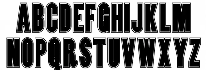 Copper Canyon Inline WBW Schriftart Groß