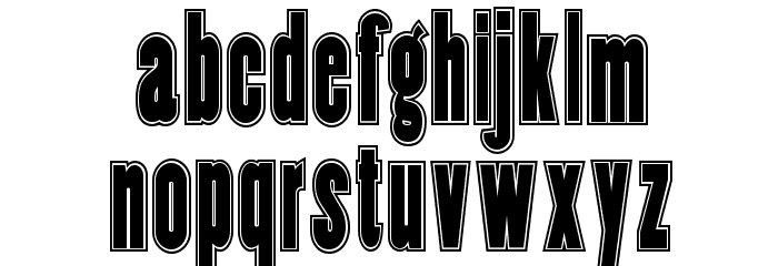 Copper Canyon Inline WBW Font LOWERCASE