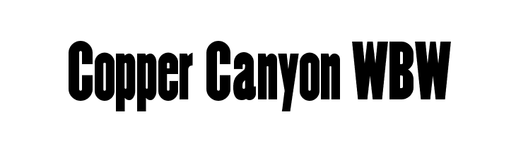 Copper Canyon WBW Font