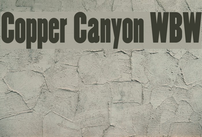 Copper Canyon WBW Font examples
