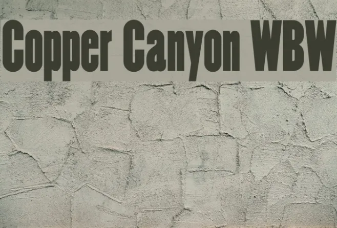 Copper Canyon WBW Example 1