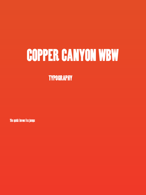 Copper Canyon WBW Poster