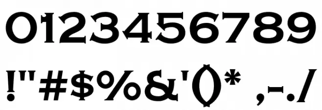 Copper Penny DTP Normal Font OTHER CHARS