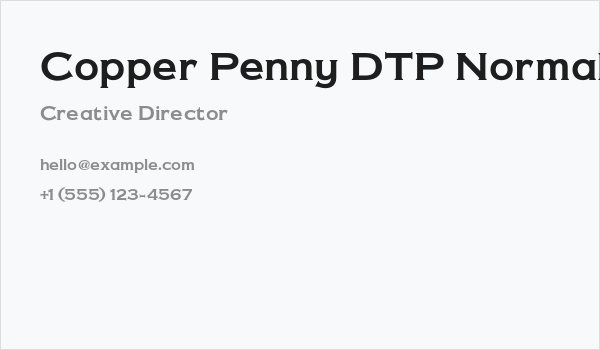 Copper Penny DTP Normal Business Card