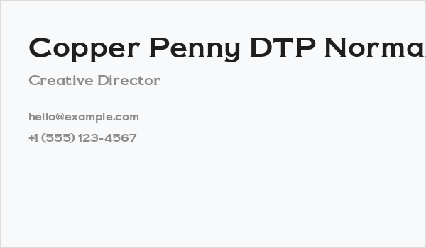 Copper Penny DTP Normal Business Card