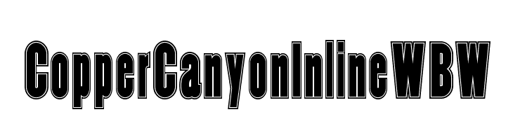 CopperCanyonInlineWBW  フリーフォントのダウンロード