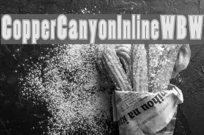 CopperCanyonInlineWBW Font examples