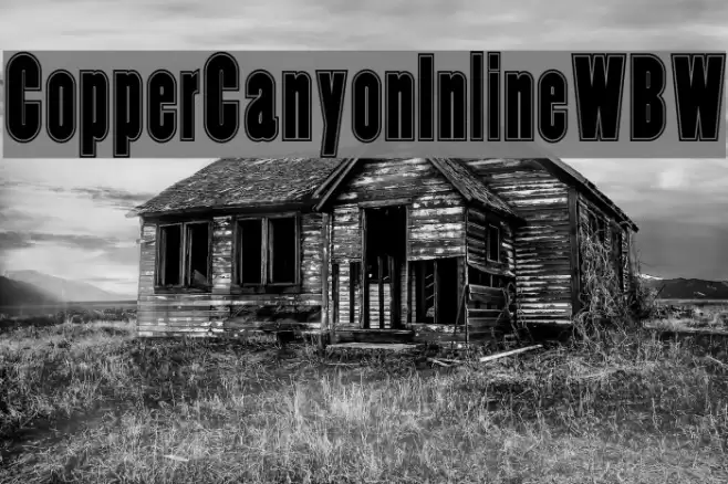 CopperCanyonInlineWBW Font examples