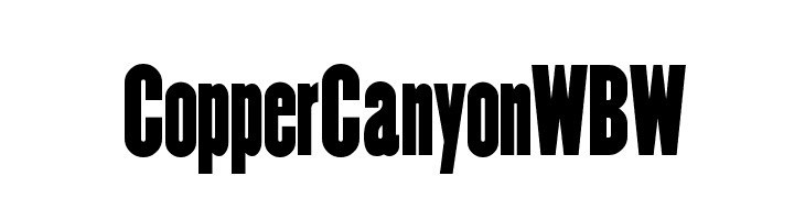 CopperCanyonWBW  Free Fonts Download