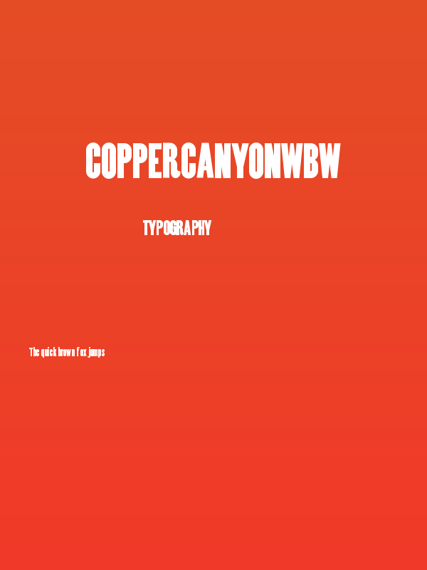 CopperCanyonWBW Poster