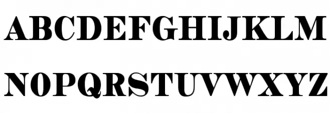 Copperhead Condensed フォント 大文字