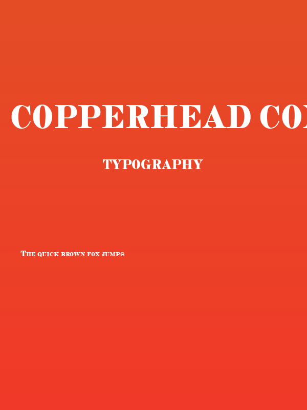Copperhead Condensed Poster