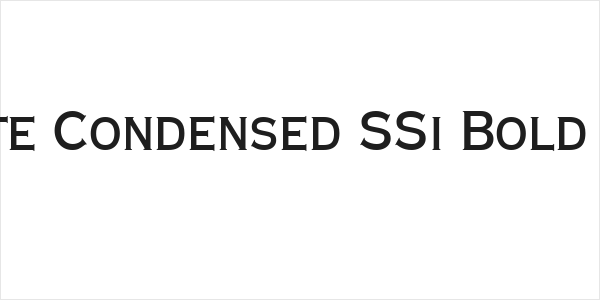 Copperplate Condensed SSi Bold Condensed Logo