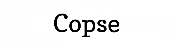 Copse  フリーフォントのダウンロード