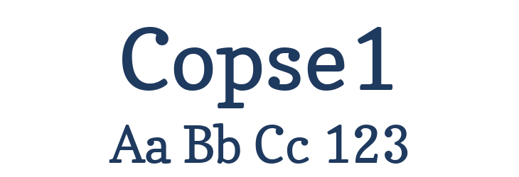 Copse1 Font Preview