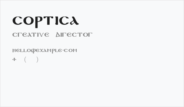Coptica Business Card