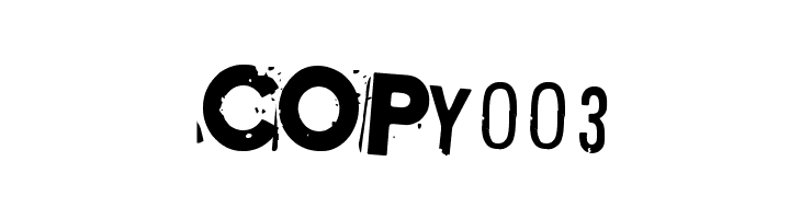 Copy 003 Шрифта