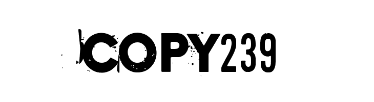 Copy 239 Шрифта