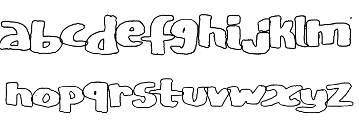 CopyStand hollow Font LOWERCASE